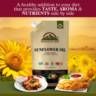 Organic Cold Pressed Sunflower Cooking Oil